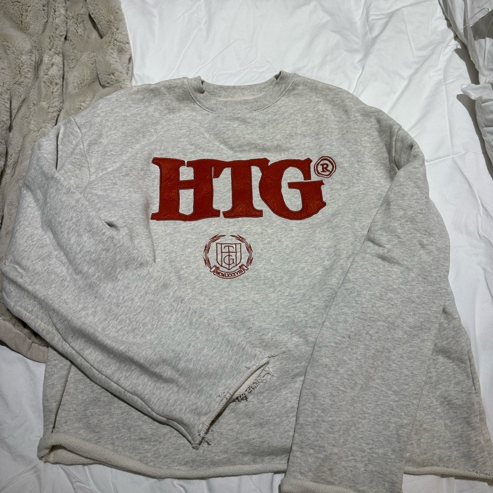 HTG Gray Sweatshirt with Red Logo